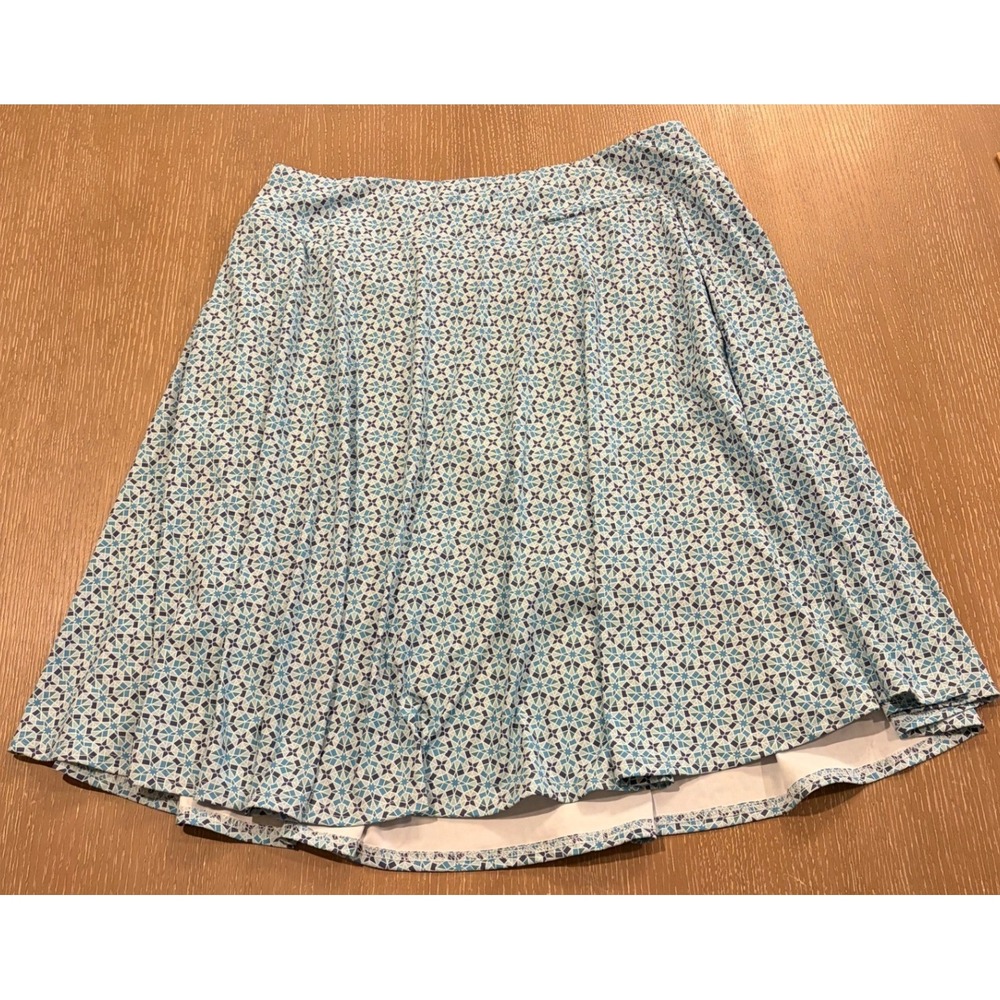 VIODIA Women's Size 3XL Blue Geometric Print Skort Built-In Shorts Outdoor Golf